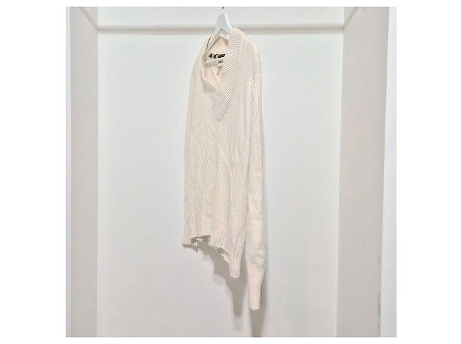 Burberry Kaschmir-Strickpullover langärmlig Weiß - Ansicht 2