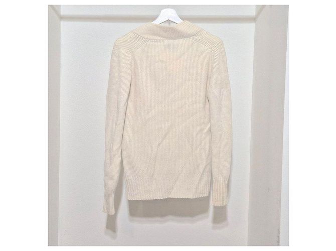 Burberry Kaschmir-Strickpullover langärmlig Weiß - Ansicht 3
