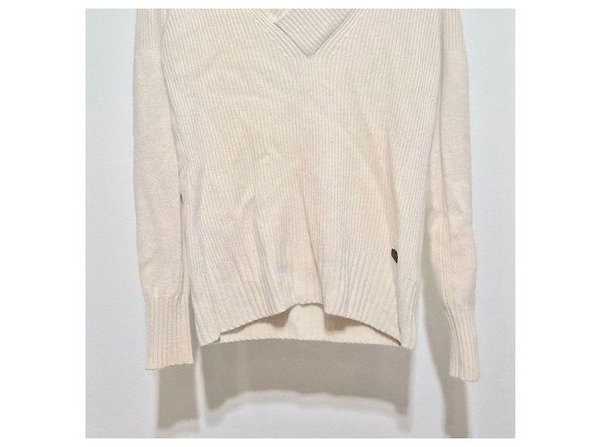 Burberry Kaschmir-Strickpullover langärmlig Weiß - Ansicht 5