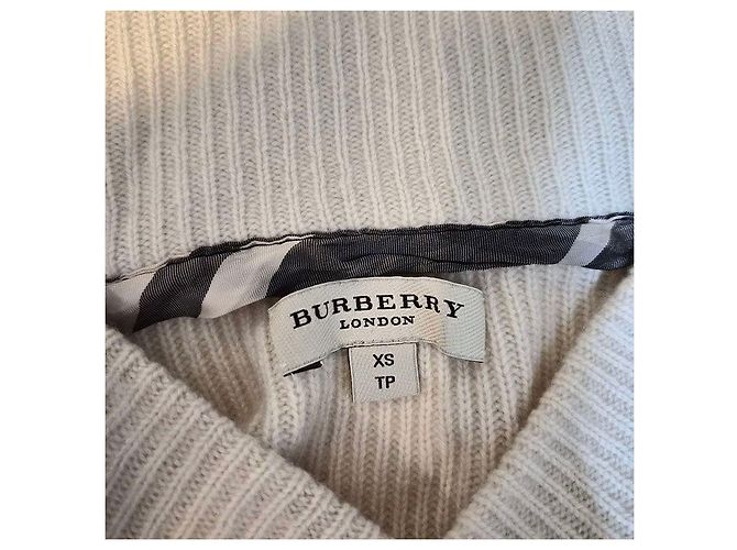 Burberry Kaschmir-Strickpullover langärmlig Weiß - Ansicht 6