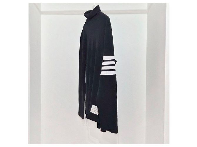 Thom Browne Rollkragenpullover in Waffelstrick Blau - Ansicht 2