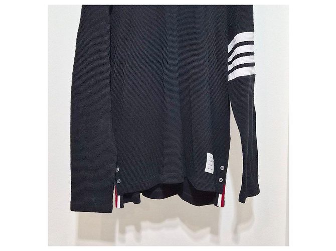 Thom Browne Rollkragenpullover in Waffelstrick Blau - Ansicht 5