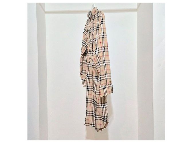 Burberry Abito camicia a quadri vintage Marrone - vista 2