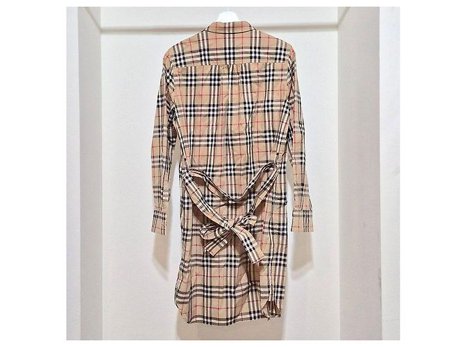 Burberry Abito camicia a quadri vintage Marrone - vista 3