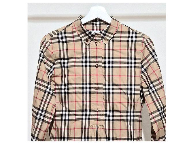 Burberry Abito camicia a quadri vintage Marrone - vista 4