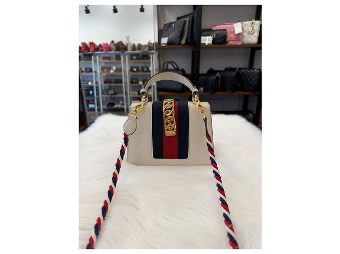 Gucci Borsa a tracolla Sylvie Mini White Bianco - vista 2