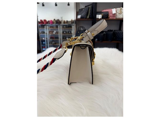 Gucci Borsa a tracolla Sylvie Mini White Bianco - vista 7