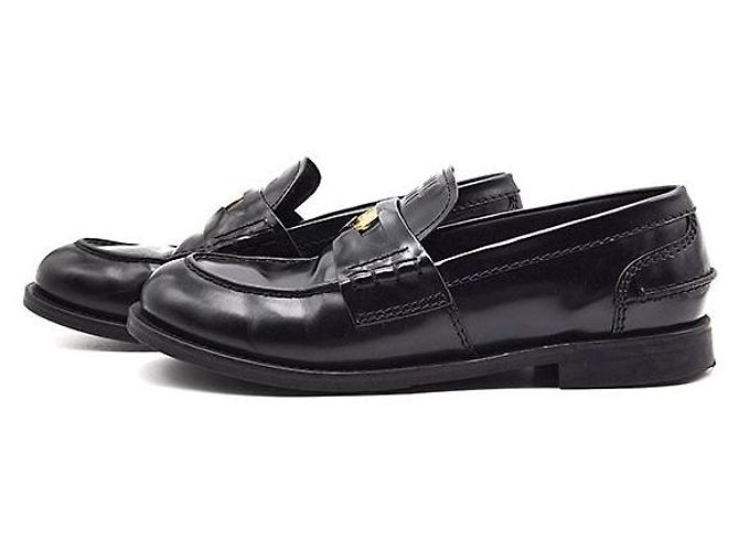 Miu Miu Mocassini Penny spazzolati Nero - vista 3