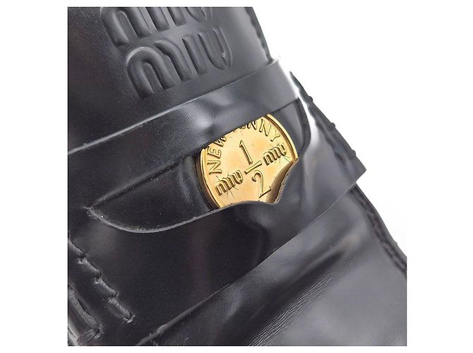 Miu Miu Mocassini Penny spazzolati Nero - vista 7