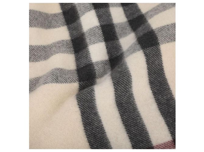 Burberry Bufanda de cachemira reversible Night Check Castaño - vista 8