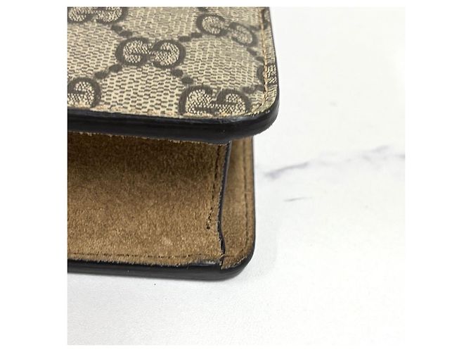 Gucci Sac à bandoulière Dionysus Supreme Chain Crossbody Beige Marron - vue 11