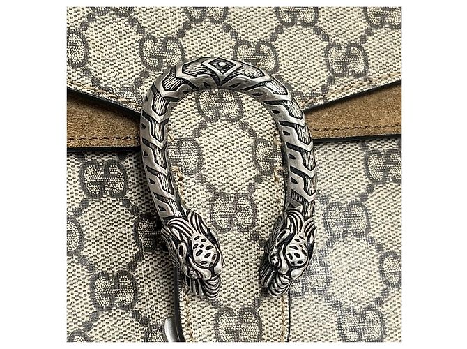 Gucci Sac à bandoulière Dionysus Supreme Chain Crossbody Beige Marron - vue 13