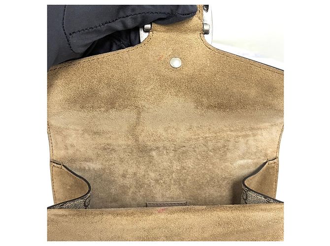 Gucci Sac à bandoulière Dionysus Supreme Chain Crossbody Beige Marron - vue 15