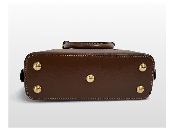 Horsebit 1955 Gucci Mini borsa crossbody con manico superiore e morsetto marrone - vista 14