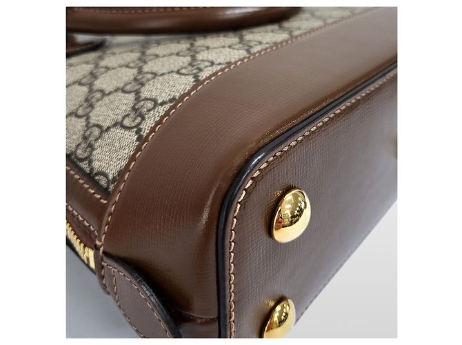 Horsebit 1955 Gucci Mini borsa crossbody con manico superiore e morsetto marrone - vista 16