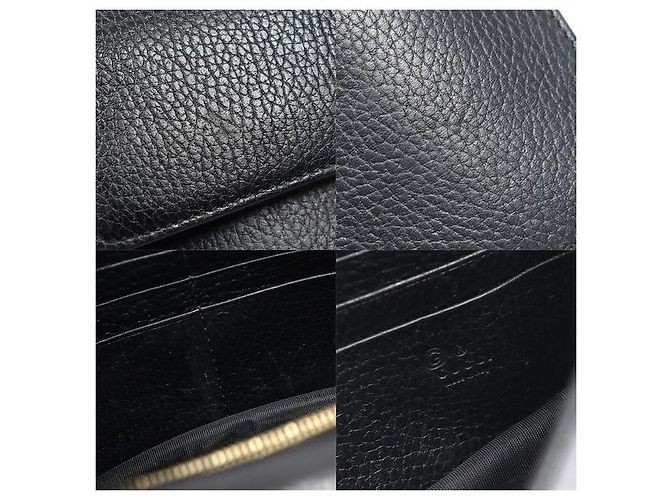 Gucci Mini Clutch Bandolera de Cuero Negro con Cadena GG Entrelazada - vista 7
