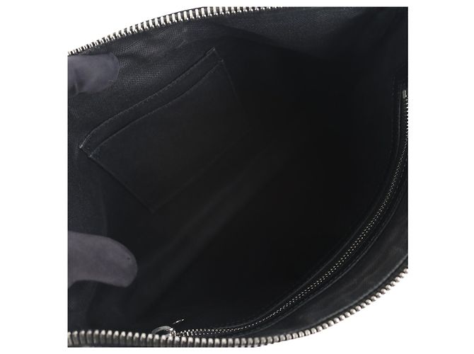 Gucci Clutch GG Supreme Web con tracolla da polso Nero - vista 7