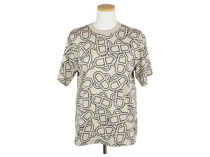 Hermès Camiseta Maxi de punto de algodón estampado para mujer Castaño - vista 5