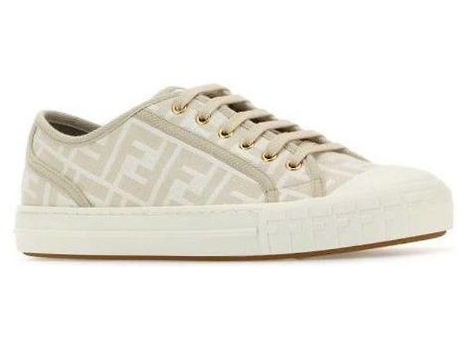 Fendi Sneakers basse in tessuto Bianco - vista 5