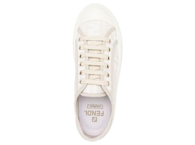 Fendi Sneakers basse in tessuto Bianco - vista 7