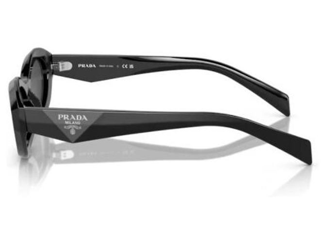 Prada Gafas de sol Oval Symbol Negro - vista 3