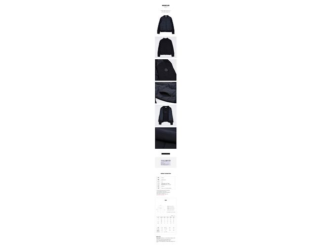 Moncler Cardigan in lana imbottito con zip da uomo Nero - vista 11