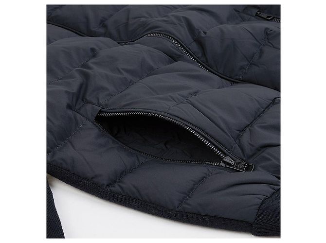 Moncler Cardigan in lana imbottito con zip da uomo Nero - vista 4