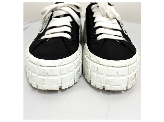 Prada Sneakers in Gabardine Re-Nylon Nero - vista 5