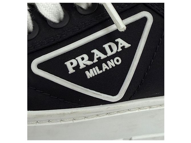 Prada Sneakers in Gabardine Re-Nylon Nero - vista 7
