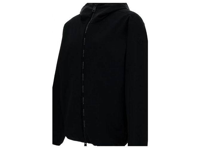Moncler Altair Hooded Short Down Jacket Black - view 5