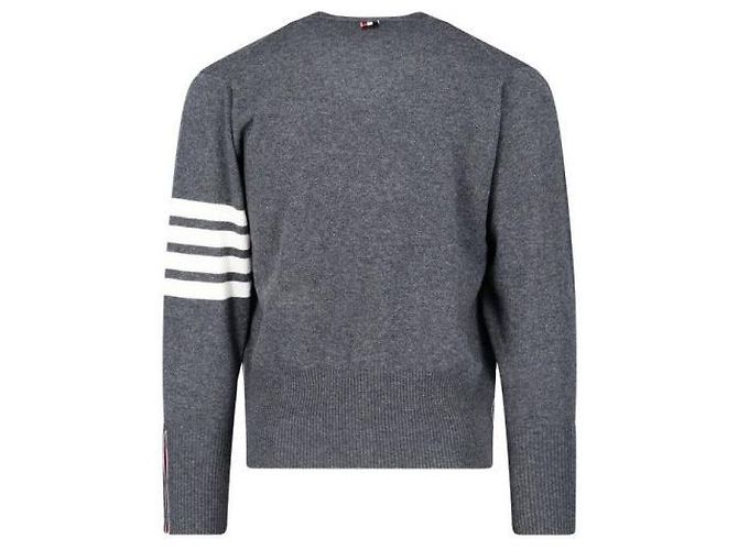 Thom Browne Klassischer V-Ausschnitt-Cardigan aus Kaschmir Braun - Ansicht 5