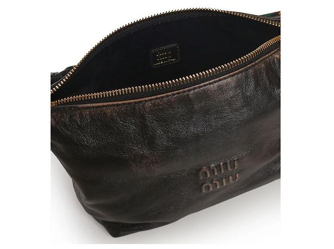 Miu Miu Lederbeutel Braun - Ansicht 6
