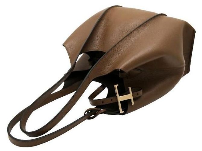 Tod's Borsa Shopper Timeless in pelle Small Marrone - vista 6