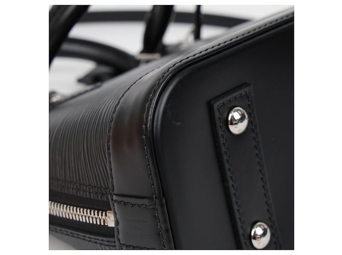 Louis Vuitton Borsa a mano e a tracolla Alma BB in pelle Epi Nero - vista 10