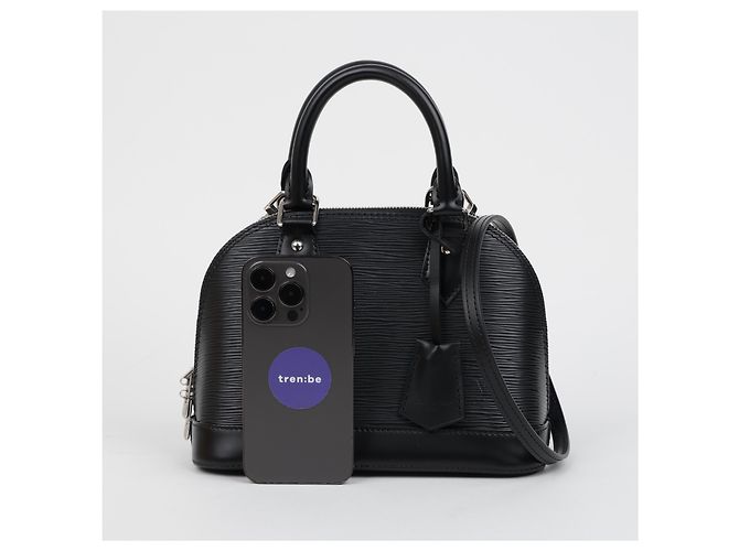 Louis Vuitton Borsa a mano e a tracolla Alma BB in pelle Epi Nero - vista 14