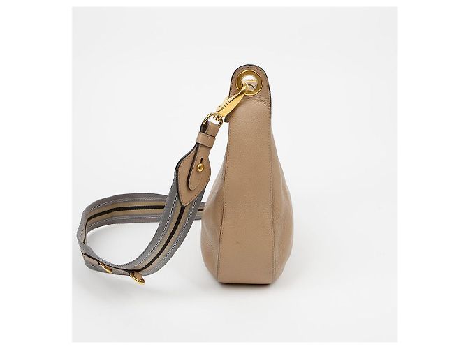 Prada Borsa a Tracolla e Spalla Hobo Vitelho Phoenix Beige Marrone - vista 6