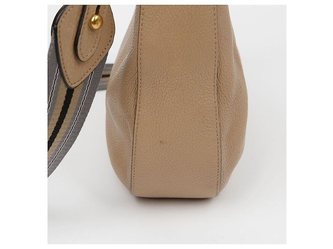 Prada Borsa a Tracolla e Spalla Hobo Vitelho Phoenix Beige Marrone - vista 7