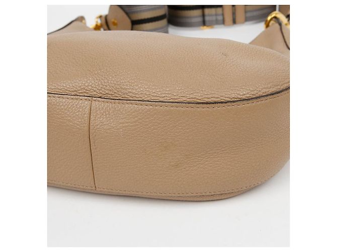 Prada Borsa a Tracolla e Spalla Hobo Vitelho Phoenix Beige Marrone - vista 9