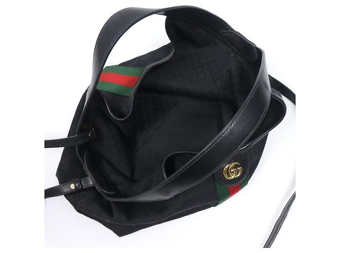 Gucci Piccola Tote Zillio in tela GG nera Nero - vista 4