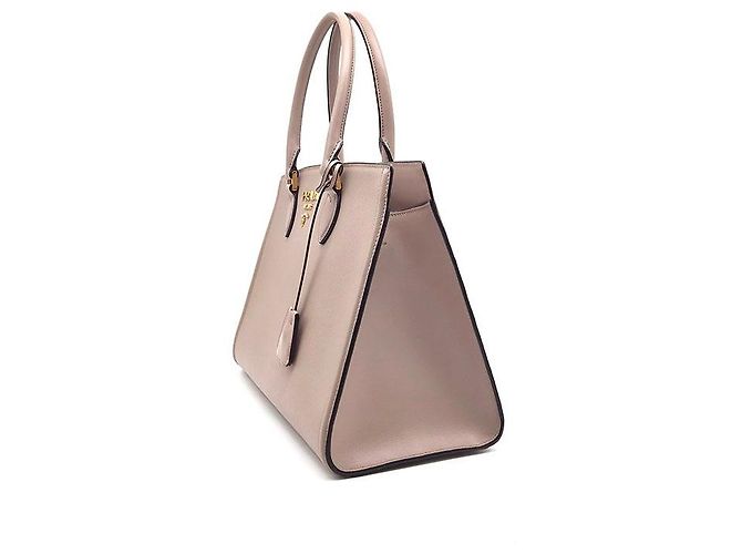 Prada Borsa a tracolla tote media in Saffiano Marrone - vista 2
