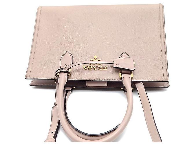 Prada Borsa a tracolla tote media in Saffiano Marrone - vista 6