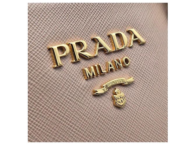 Prada Borsa a tracolla tote media in Saffiano Marrone - vista 8