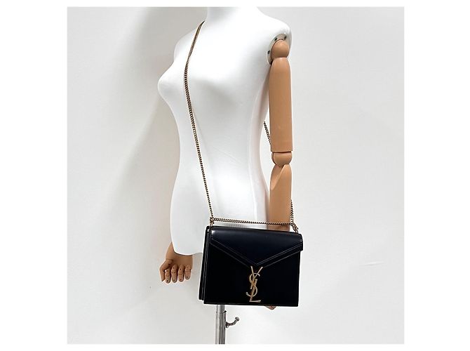 Saint Laurent Cassandra Chain Shoulder Bag Black - view 2