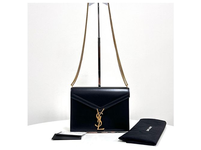 Saint Laurent Cassandra Chain Shoulder Bag Black - view 3