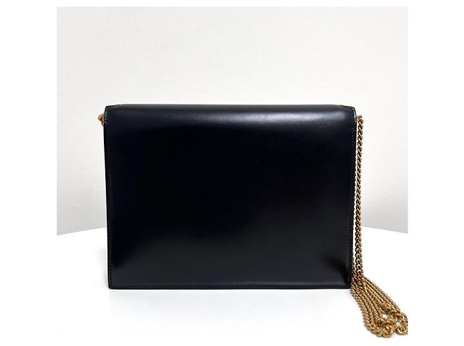 Saint Laurent Cassandra Chain Shoulder Bag Black - view 6