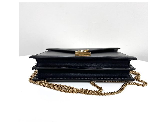 Saint Laurent Cassandra Chain Shoulder Bag Black - view 7