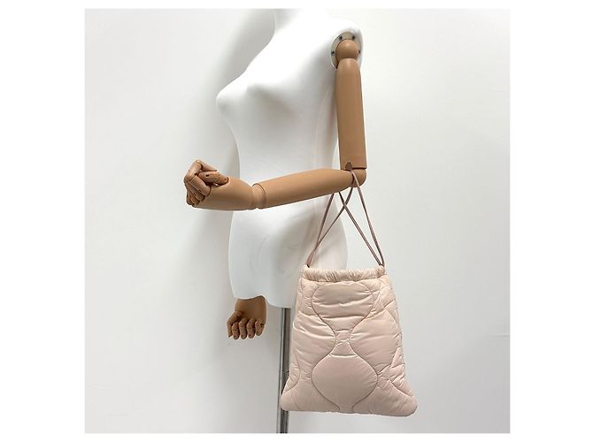 Pochette matelassée Miu Miu rose en cuir - vue 2