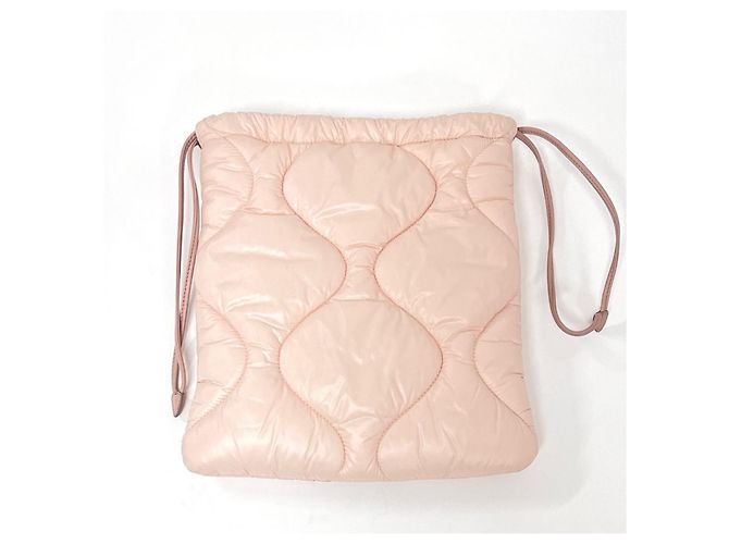 Pochette matelassée Miu Miu rose en cuir - vue 4
