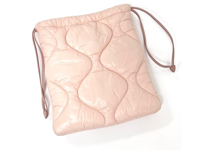 Pochette matelassée Miu Miu rose en cuir - vue 5