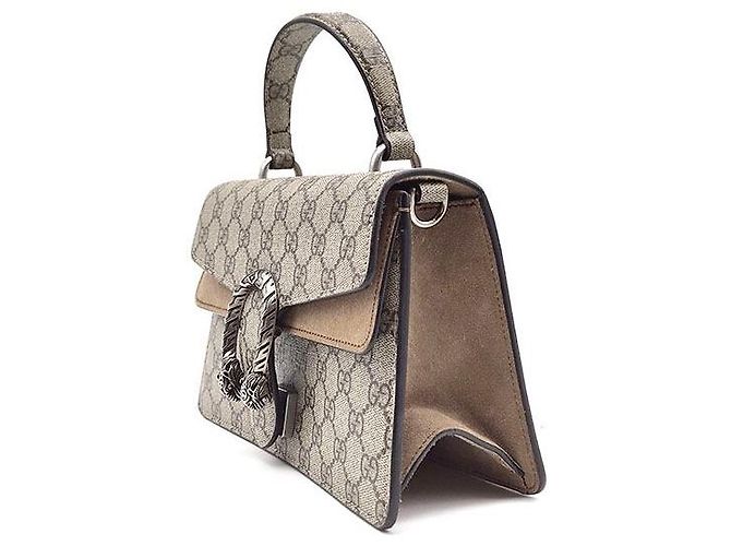 Gucci Dionysus Top Handle Small GG Supreme Marrone - vista 2